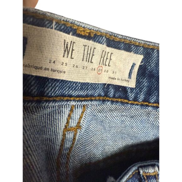 Free People We The Free High Rise Straight Leg Denim Blue Jeans Size 29 - Picture 2 of 9